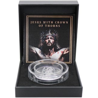 2024 Cameroon 1oz Silver Antiqued Jesus "Crown of Thorns" Brilliant Uncirculated Coin