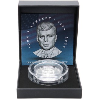 BLACK FRIDAY DEAL: 2024 $2 Fiji 1oz Silver JFK Half Dollar 1964-2024 60th Anniversary Ultra High Relief Coin