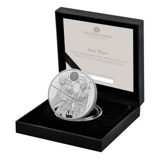 2023 United Kingdom 1oz Silver Proof Star Wars Luke and Leia Coin