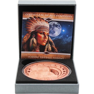 2025 $1 Mesa Grande Sovereign Nation 5oz Copper Moon Goddess Hanwi Prooflike Coin OGP