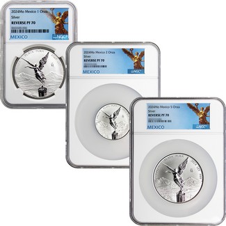 2024 Reverse Proof Mexico Silver Libertad Set NGC PF70 3pc | The