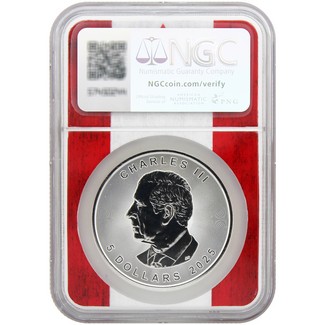 2025 $5 Canada 1oz Silver Maple Leaf with Year of the Snake Privy