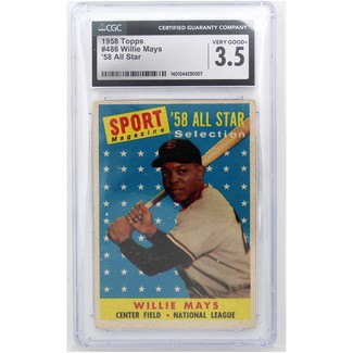 1958 Topps Sport Magazine All Star Willie Mays CGC VG3.5 Card #486