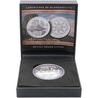 2024 $1 Proof Oglala Lakota Sioux Nation Native American Series 1oz Silver "Devil's Tower" Coin