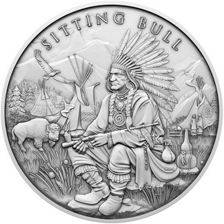 Sitting Bull Legendary Warriors Series 1oz .999 Silver Medallion