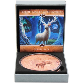 2025 $1 Mesa Grande Sovereign Nation 5oz Copper White Deer Prooflike Coin OGP