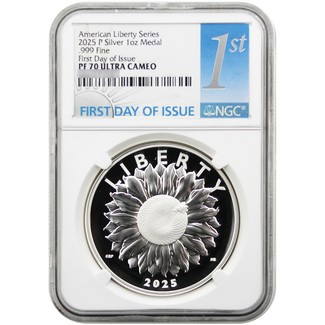 2025 Proof American Liberty 1oz Silver Medal NGC PF70 UC FDI 1st Label