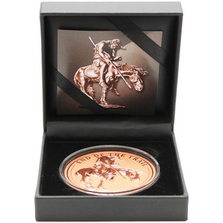 2026 $1 Liberia 5oz Copper High Relief End of the Trail Coin OGP