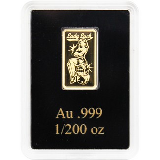 2026 $20 Liberia 1/200oz Gold Lady Luck Prooflike Ingot