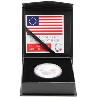 2026 $1 Proof Revolution Series America's 250th Anniversary Celebration 1oz Colorized Silver 'The Freedom Flag' Coin