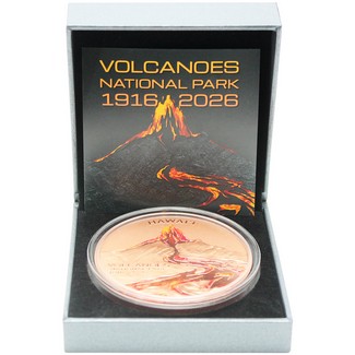 2026 100 Francs Cameroon 5oz Colorized Copper Hawaii Volcanoes National Park OGP