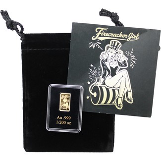 2026 $20 Liberia 1/200th oz Gold Fourth of July Firecracker Girl Proof Ingot