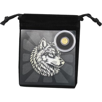 2026 50¢ NIUE 1/500oz Gold Wolf Prooflike Coin in Velvet Pouch