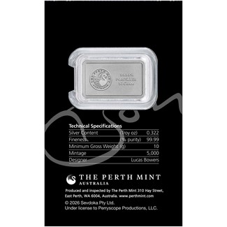 Bon Scott 80th Birthday Perth Mint 10g Silver Bar OGP | The Coin Vault