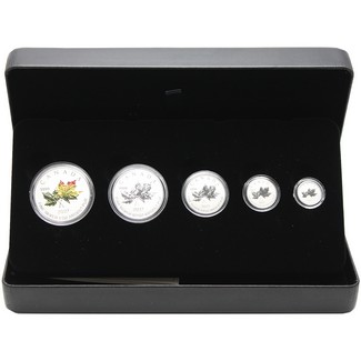 2027 Canada Silver Maple Leaf Fractional Set OGP 5pc Autumn Leaves