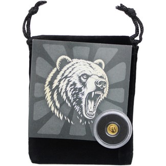 2026 50¢ NIUE 1/500oz Gold Grizzly Bear Prooflike Coin in Velvet Pouch