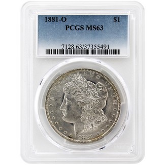 1881-O Morgan Dollar PCGS MS-63