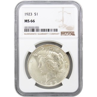 1923 Peace Dollar NGC MS-66
