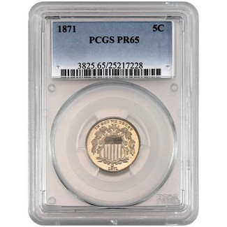 1871 Shield Nickel PCGS PR-65 CAMEO