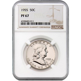 1955 Proof Franklin Half Dollar NGC PF67