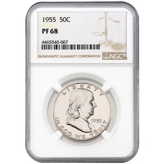 1955 Proof Franklin Half Dollar NGC PF68