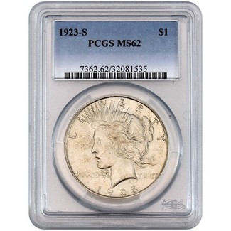 1923-S Peace Dollar PCGS MS-62