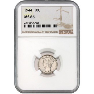 1944 Mercury Dime NGC MS-66