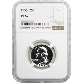 1955 Proof Washington Quarter NGC PF67