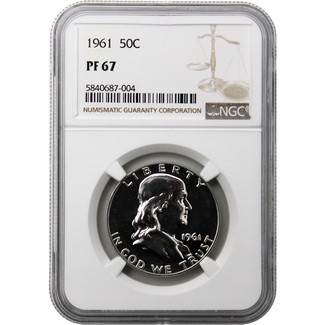 1961 Proof Franklin Half Dollar NGC PF-67