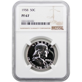 1958 Proof Franklin Half Dollar NGC PF-67