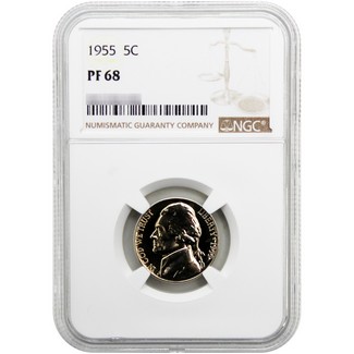 1955 Proof Jefferson Nickel NGC PF-68