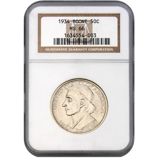 1934 Boone Commem Half Dollar NGC MS-66