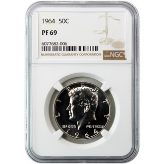 1964 Proof Kennedy Half Dollar NGC PF69