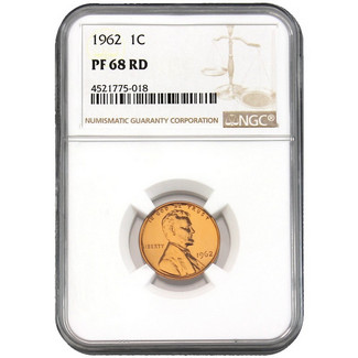 1962 Proof Lincoln Cent NGC PF-68 RD