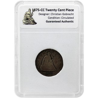 1875-CC Liberty Seated 20 Cent Piece