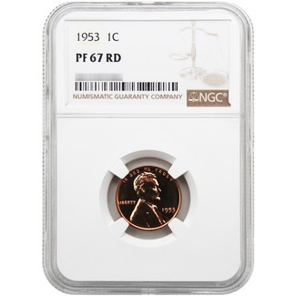 1953 Proof Lincoln Cent NGC PF-67 RD