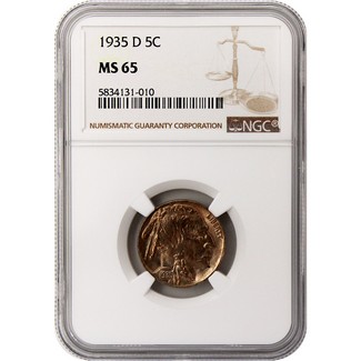 1935-D Buffalo Nickel NGC MS-65