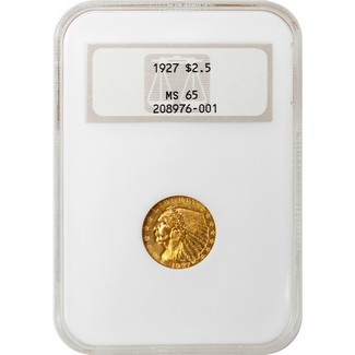 1927 $2.5 Gold Indian NGC MS64