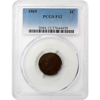 1869 Indian Head Cent PCGS Fine-12