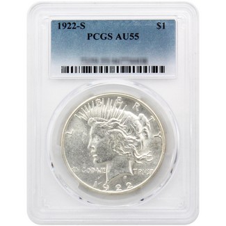 1922-S Peace Dollar PCGS AU-55