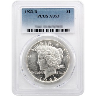 1923-D Peace Dollar PCGS AU-53