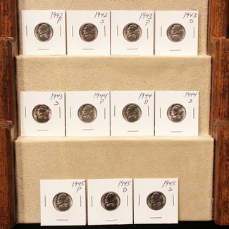 1942-1945 War Nickel Set BU (11-Coins)