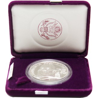 1993 Proof Benjamin Franklin Fire Service Bill of Rights Silver Medal OGP