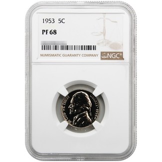 1953 Proof Jefferson Nickel NGC PF68