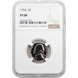 1954 Proof Jefferson Nickel NGC PF68
