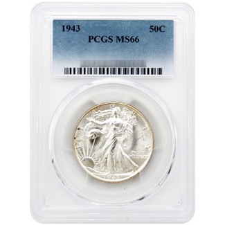 1943 Walking Liberty Half Dollar PCGS MS-66
