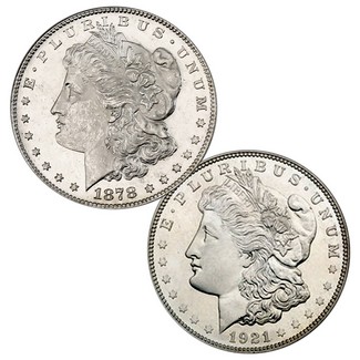 First and Last Morgan Silver Dollars