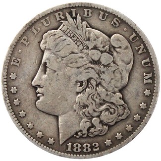 1882 CC Morgan Silver Dollar Very Good - Fine