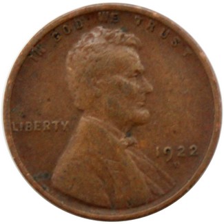 1922 D Lincoln Wheat Cent Fine - Very Fine Condition