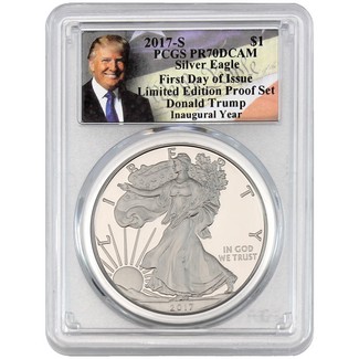 FDOI 2017 DONALD TRUMP SILVER DOLLAR INAUGURAL COIN FIRST DAY OF ISSUE 